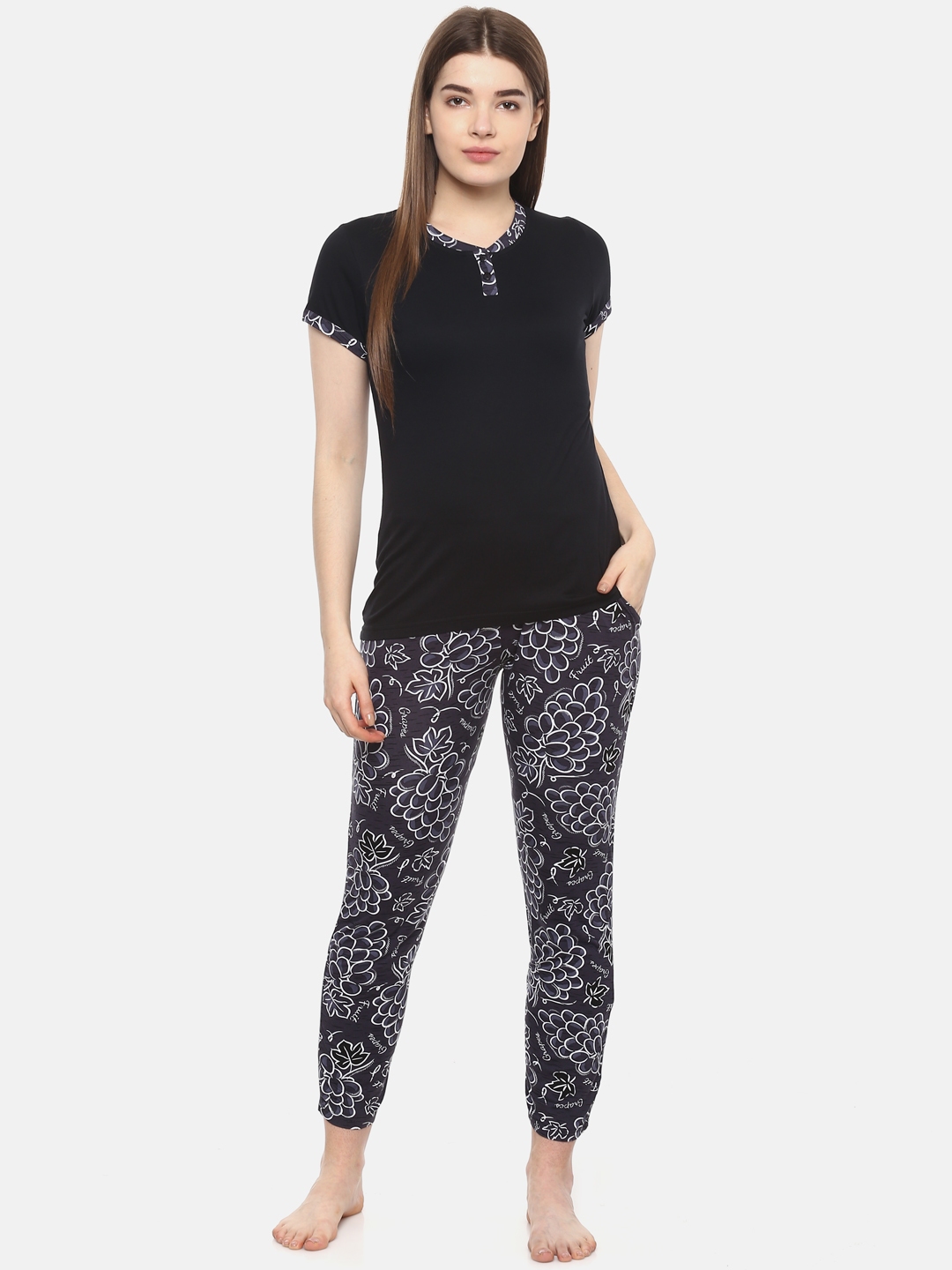 night suit for women black