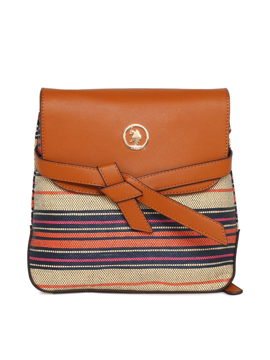 Buy U.S. Polo Assn. Women Women Multicoloured Striped Backpack