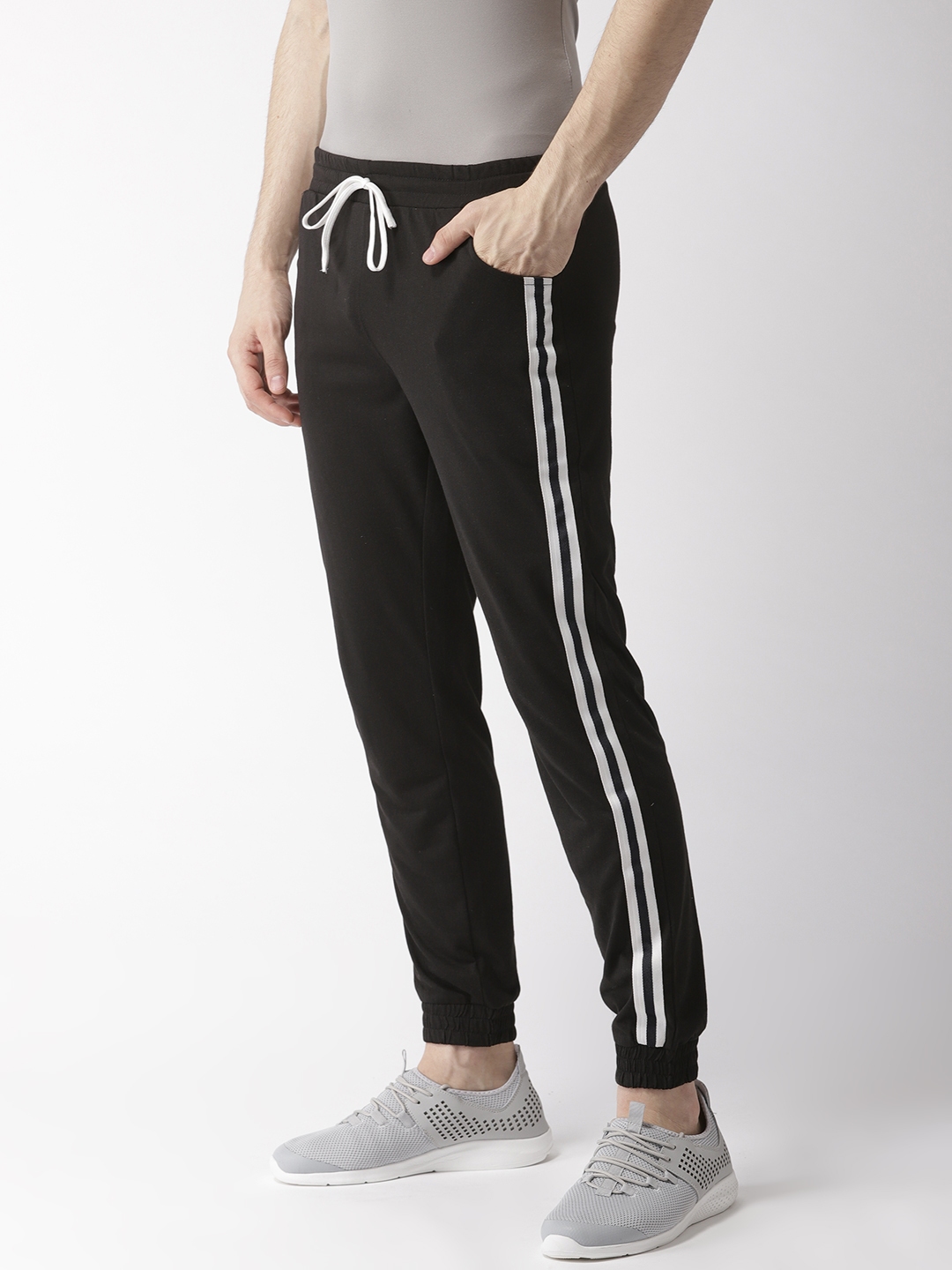 black slim joggers