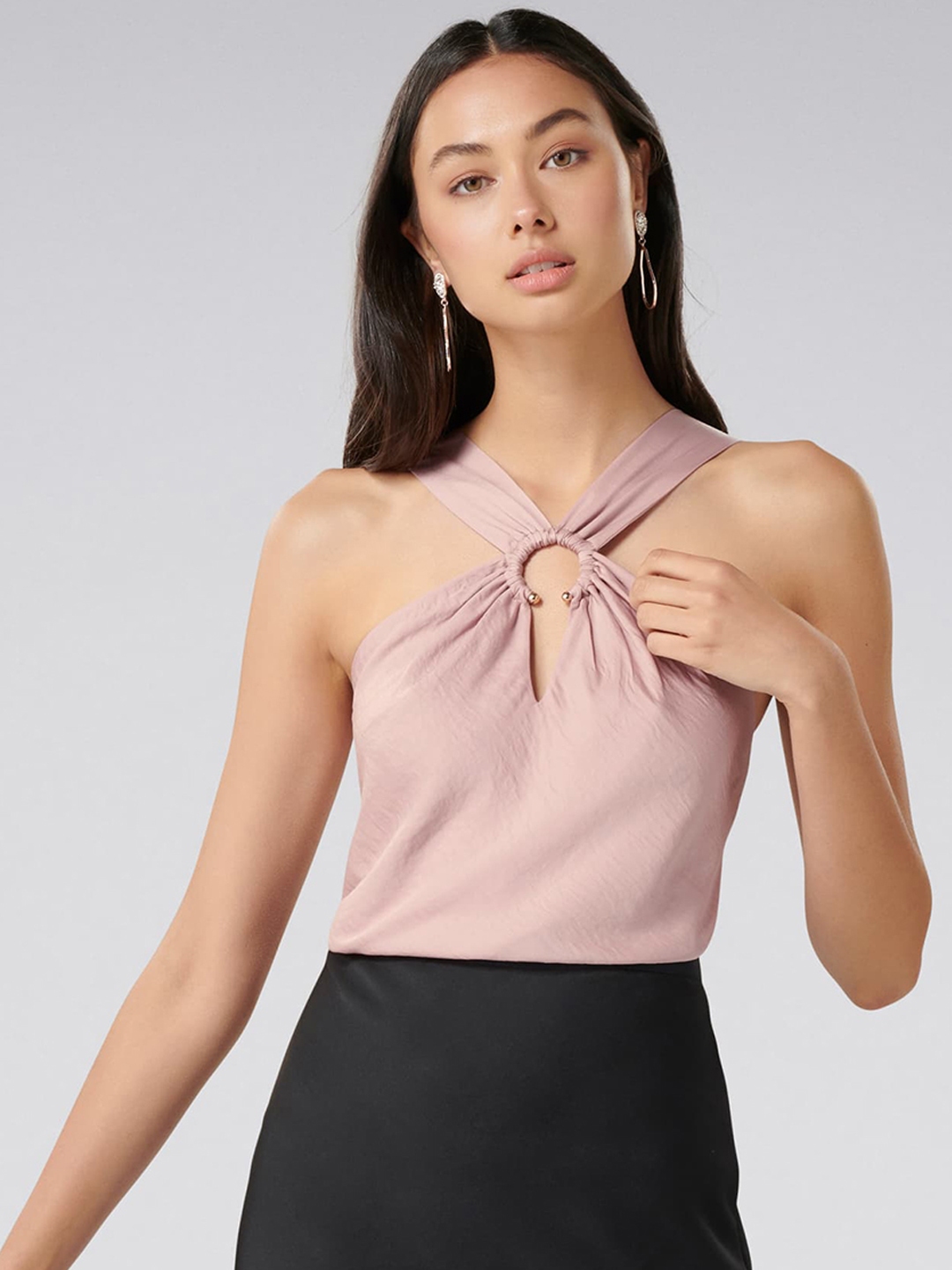 Buy Forever New Women Pink Solid Top - Tops for Women 9161829 | Myntra