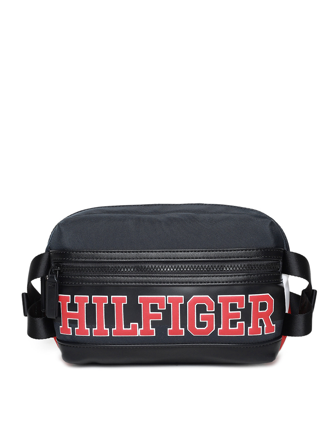 Buy Tommy Hilfiger Men Black Printed Waist Pouch Travel Accessory for
