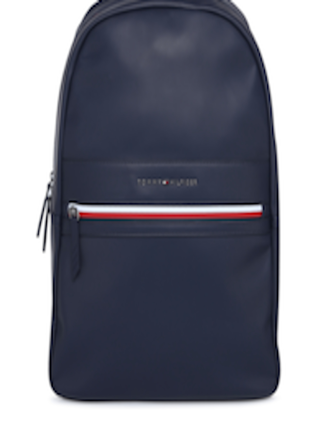 Buy Tommy Hilfiger Men Navy Blue Solid Backpack - Backpacks for Men ...