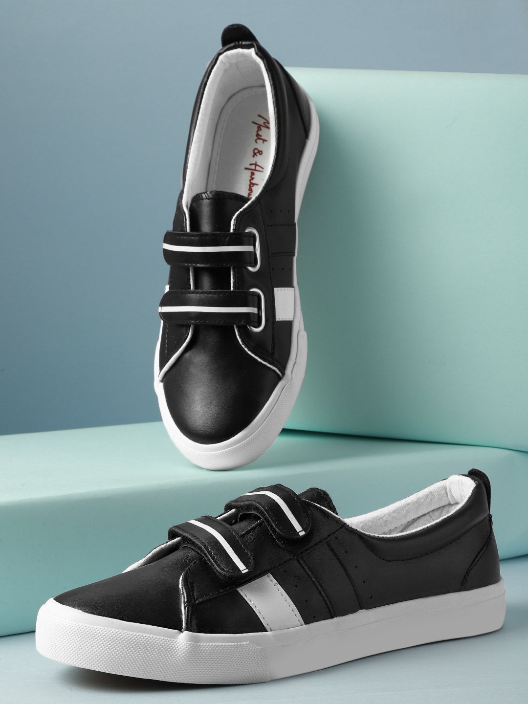 mast and harbour black sneakers