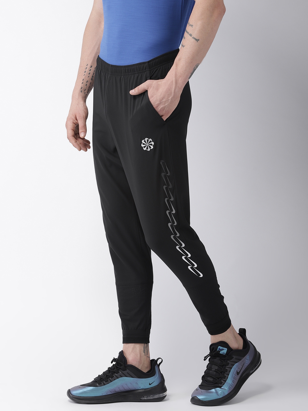 solid black joggers
