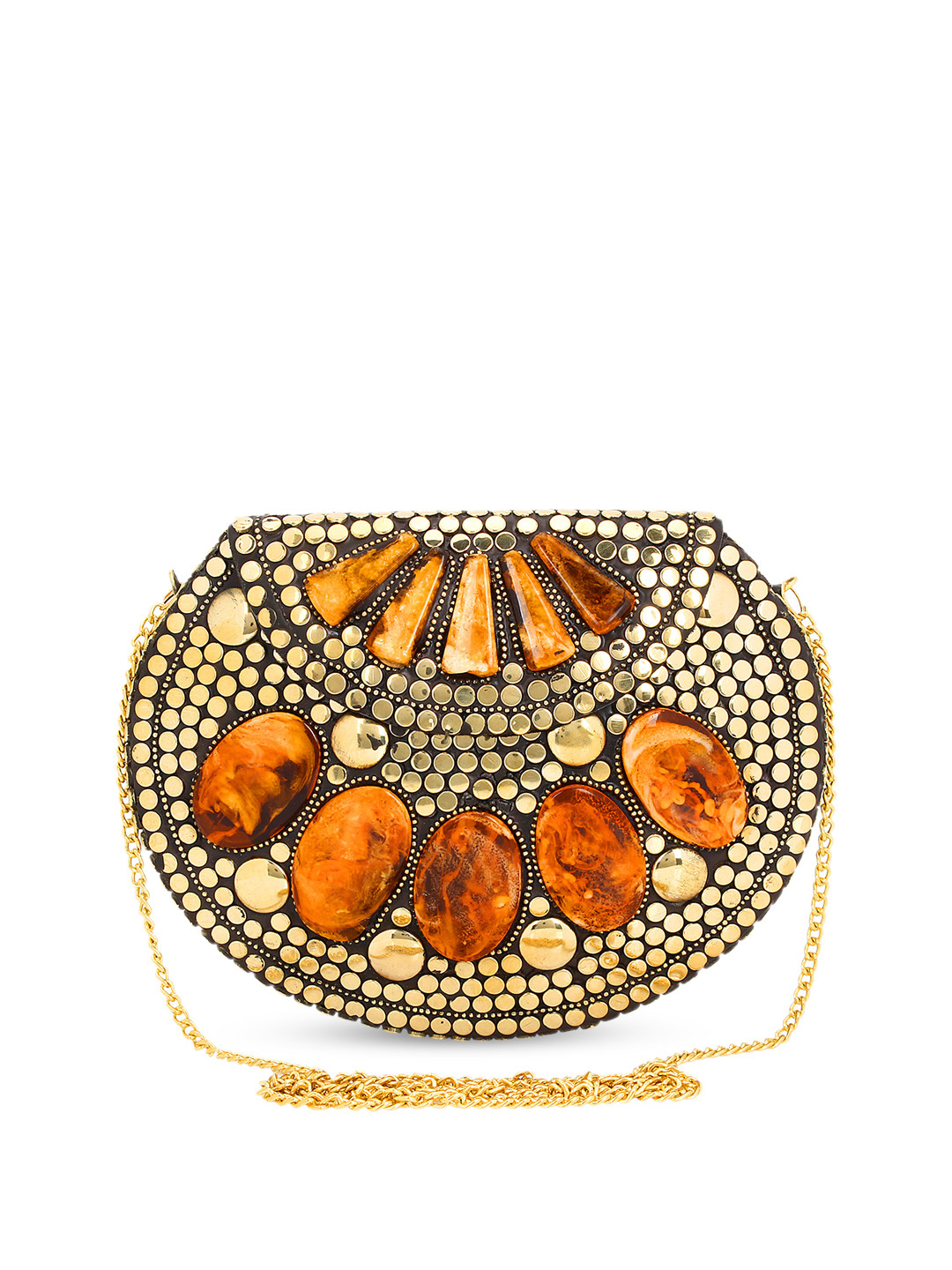 Buy Anekaant Gold Toned Embellished Clutch Clutches for Women 9172041 Myntra