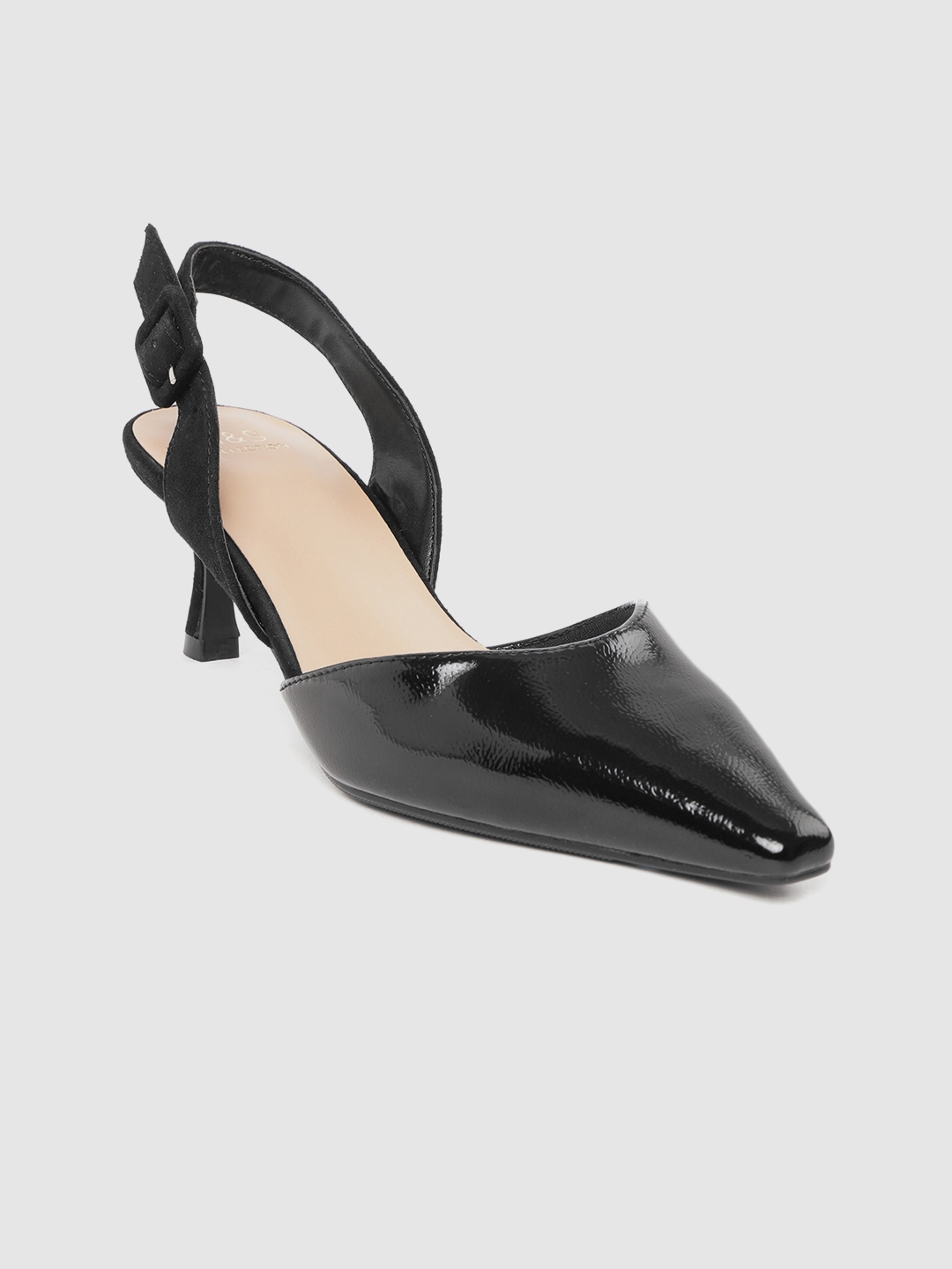 Buy Marks & Spencer Women Black Solid Pumps - Heels for Women 9173055 ...
