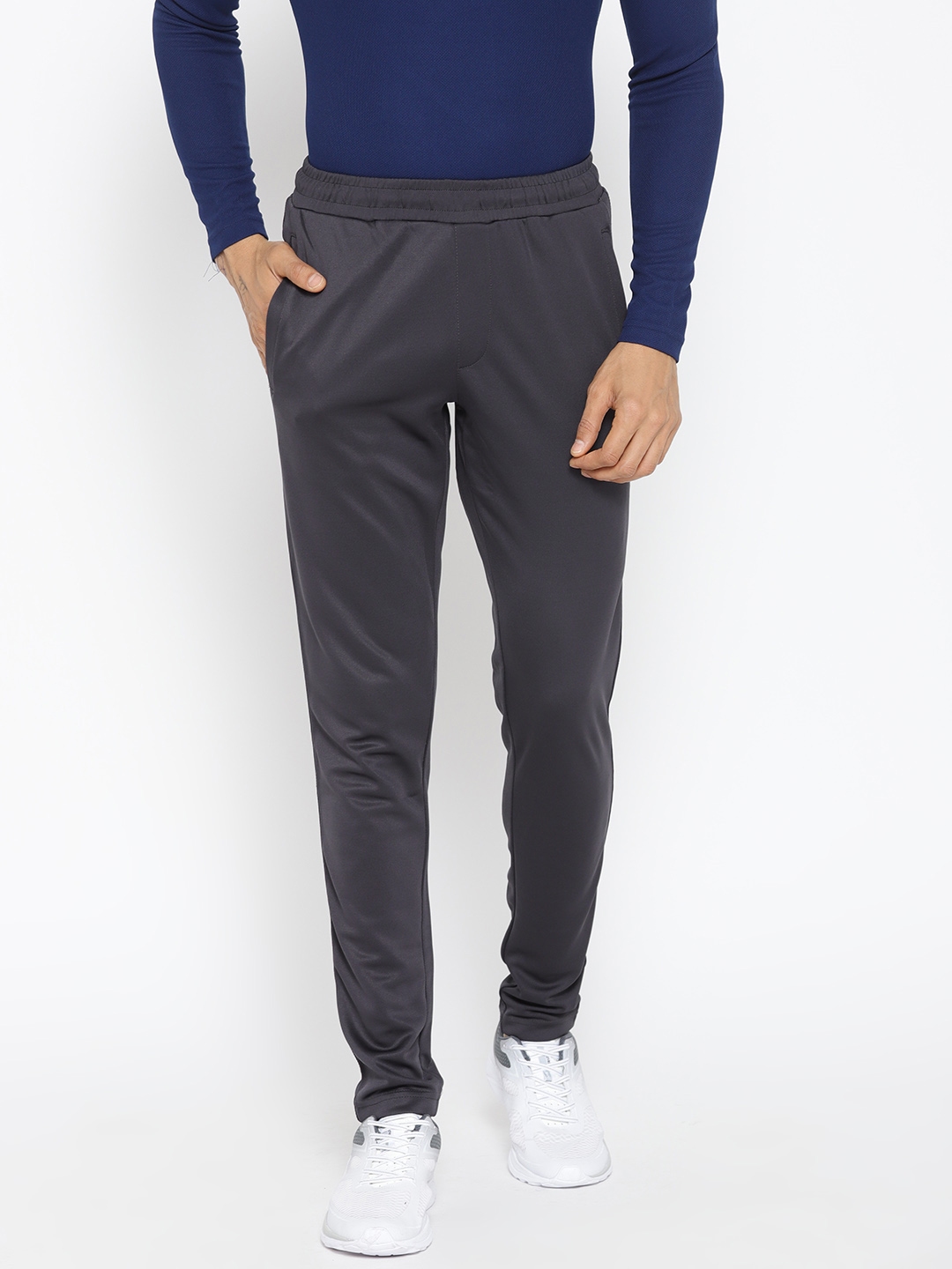 Buy Alcis Men Charcoal Grey Solid Track Pants - Track Pants for Men ...