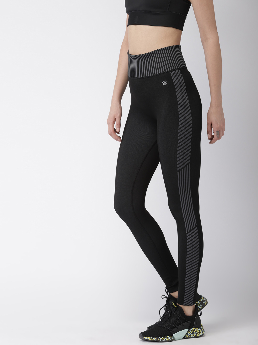 Buy FOREVER 21 Women Black Solid High Rise Tights Tights for Women