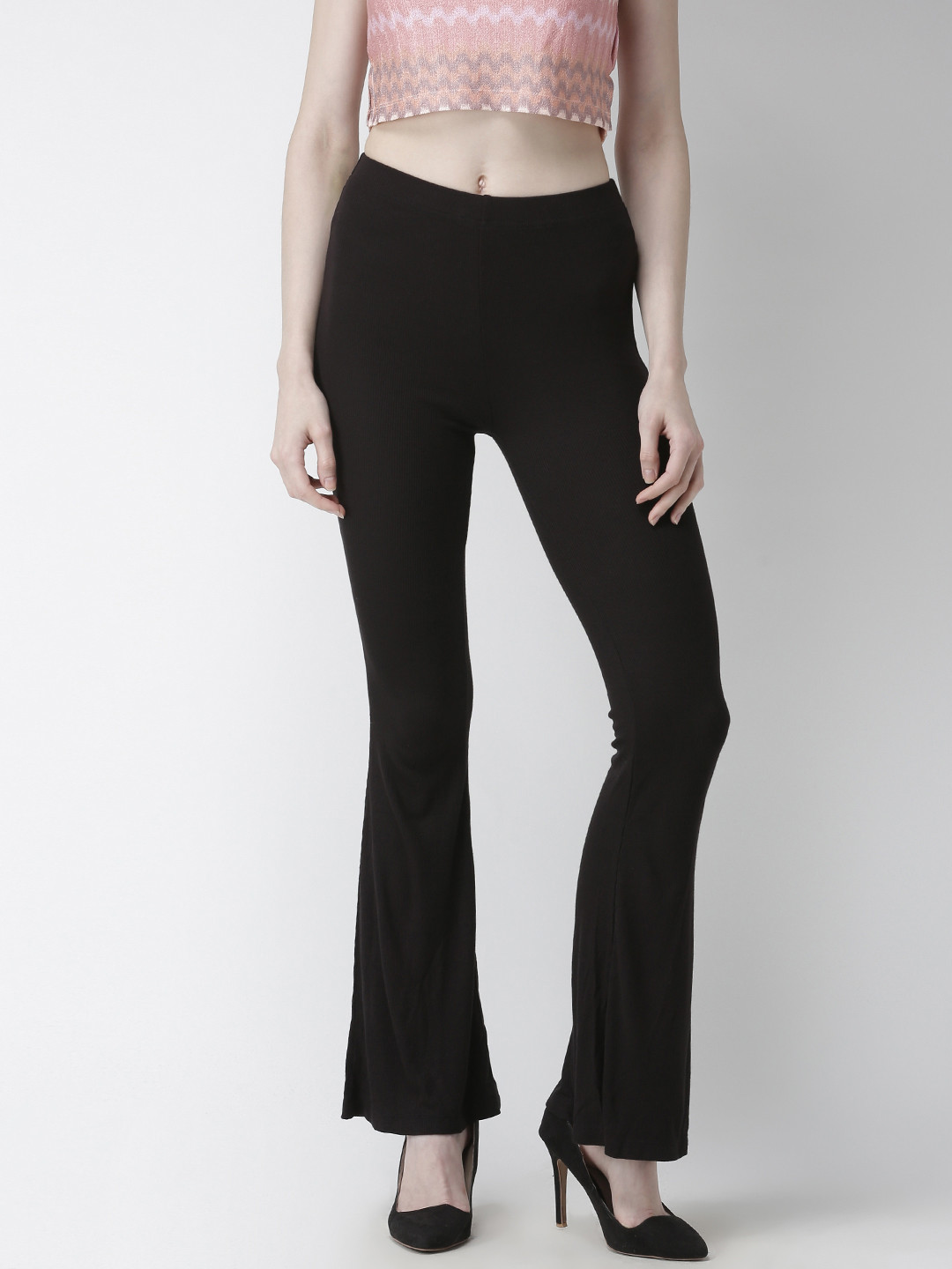 black parallel trousers
