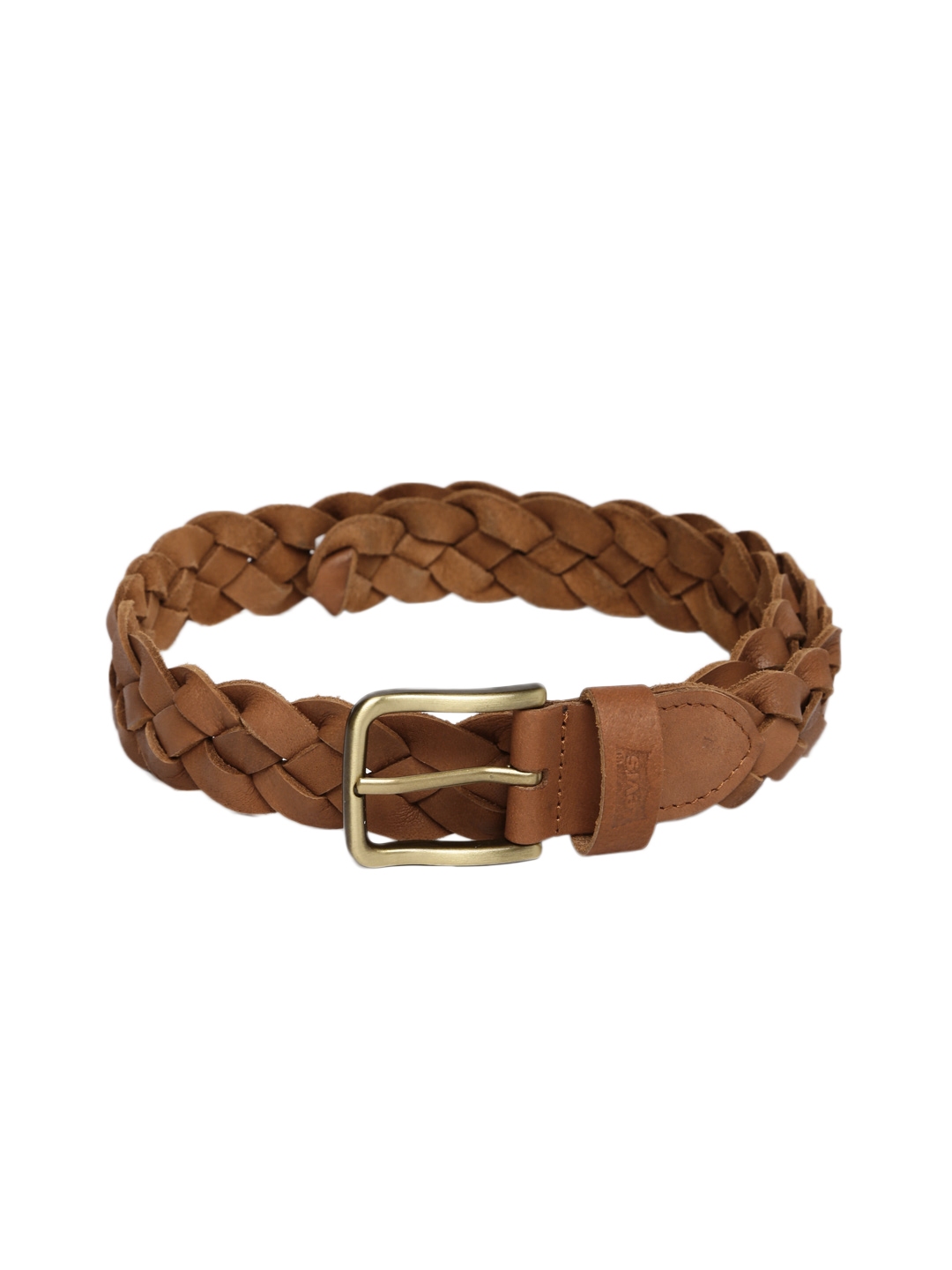 Buy Levi's Men Brown Braided Leather Belt - Belts for Men 918821 | Myntra