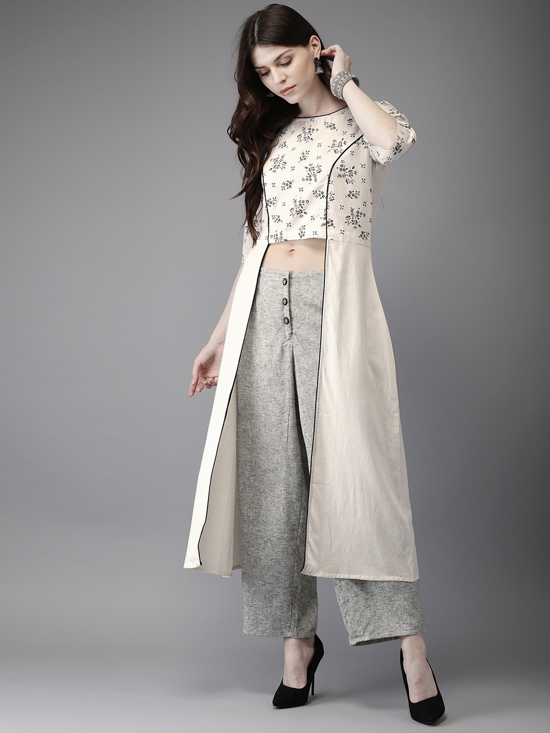 myntra anouk kurta set