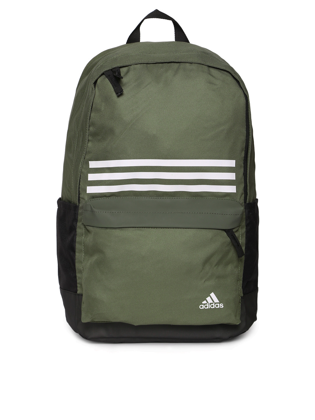 Buy ADIDAS Unisex Olive Green Clas 3 Stripes Pock Laptop Backpack