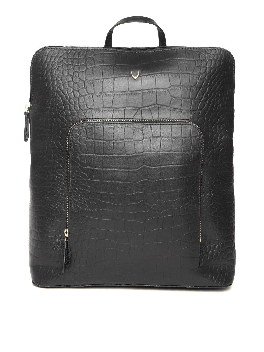 Buy Hidesign Women Black Croc Textured Leather Backpack Backpacks for Women 9204261 Myntra