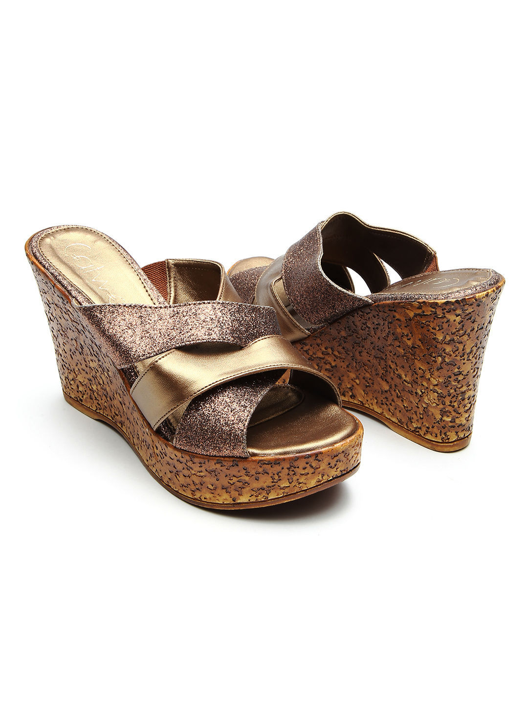 Buy Catwalk Women Bronze Toned Wedges Heels for Women 920757 Myntra
