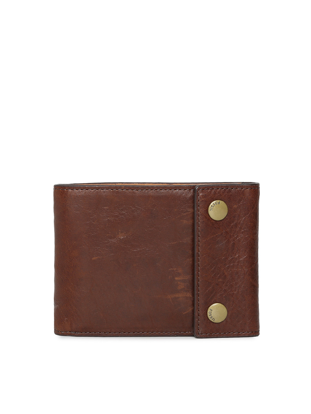 Buy Fossil Men Brown Solid Two Fold Leather Wallet Wallets for Men 9213849 Myntra