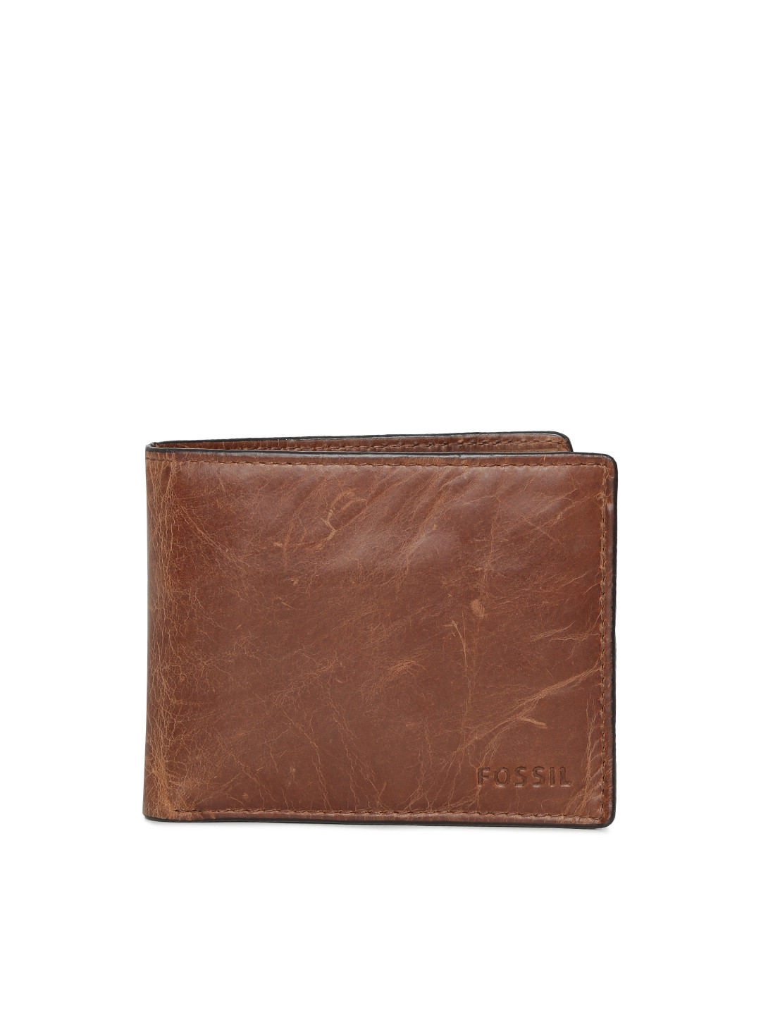 Buy Fossil Men Brown Solid Two Fold Leather Wallet Wallets for Men 9214001 Myntra