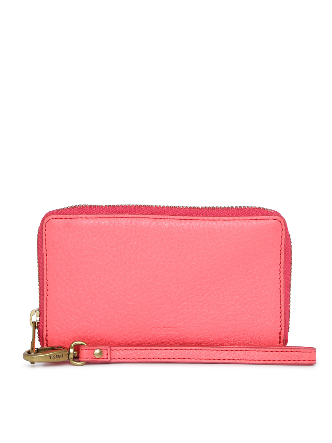 Buy Fossil Women Pink Leather Zip Around Wallet Wallets for Women
