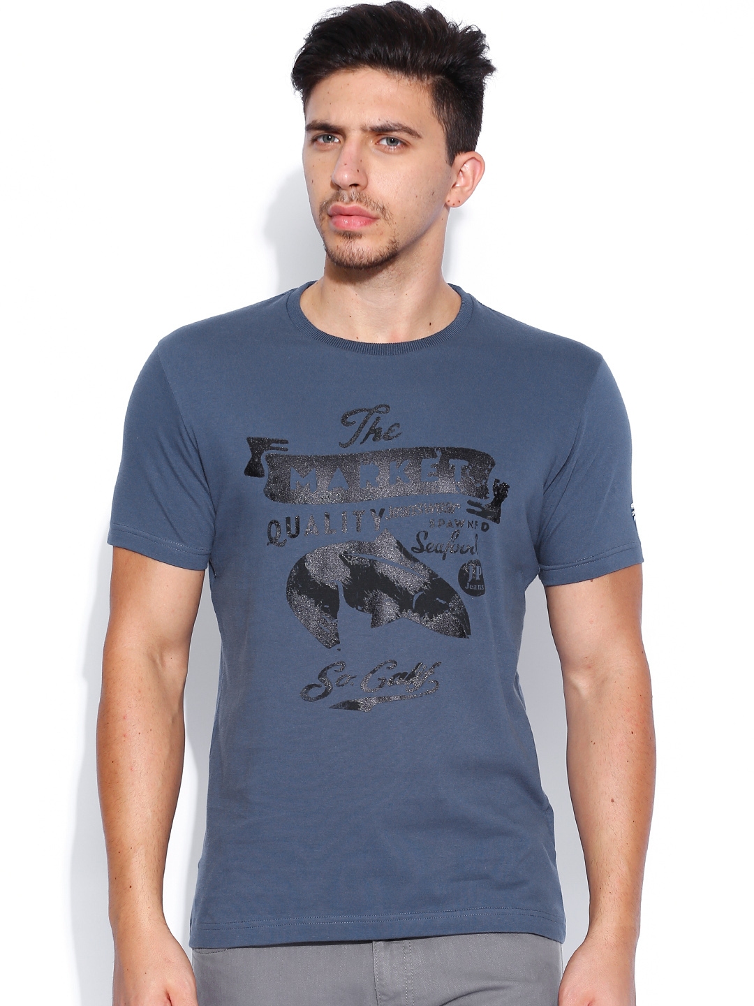 Buy John Players Blue Pure Cotton T Shirt - Tshirts for Men 921804 | Myntra