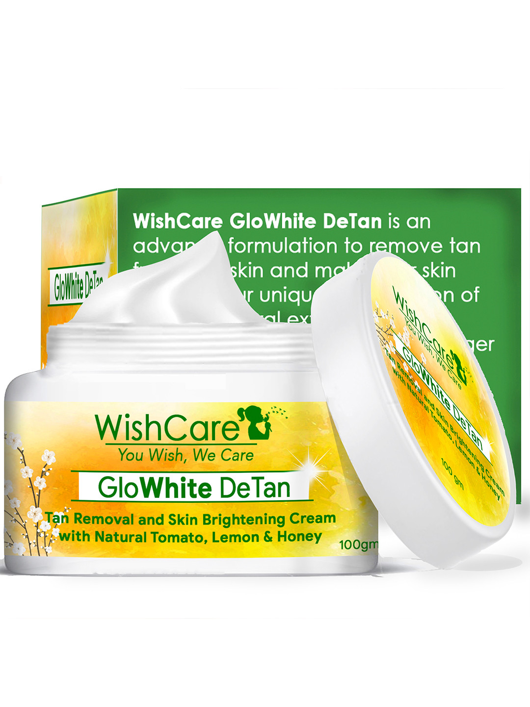 Buy WishCare Unisex GloWhite DeTan Removal And Skin Brightening Cream