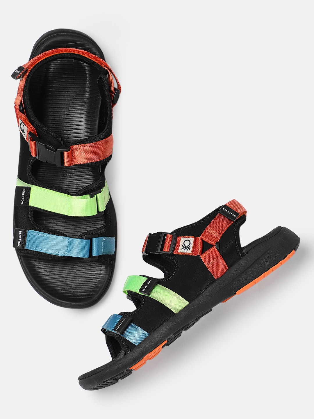 united colors of benetton men's leather sandals and floaters