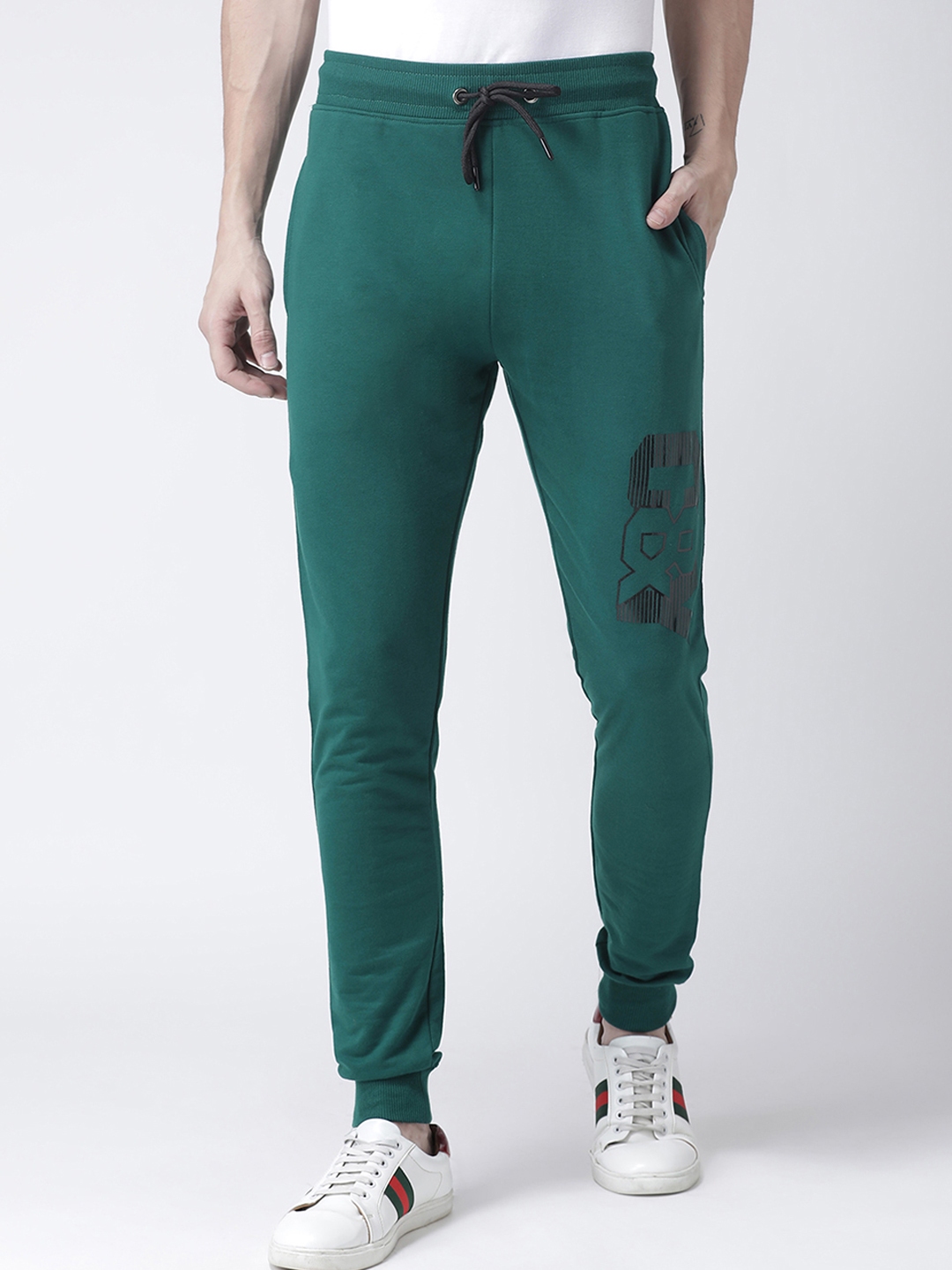 green track pants men