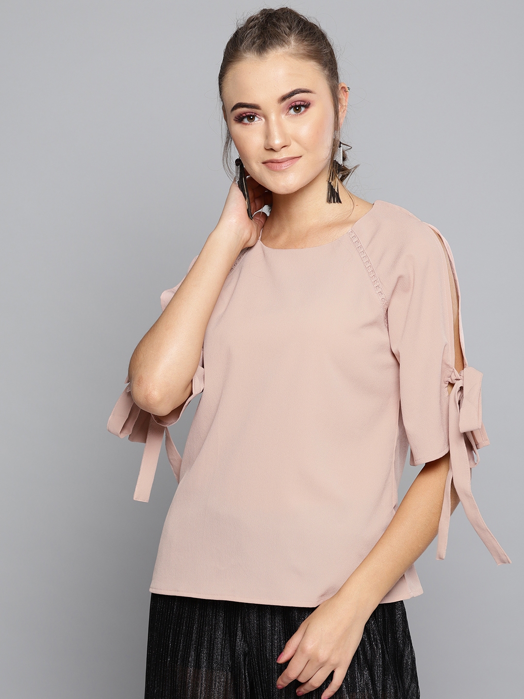Buy RARE Women Dusty Pink Solid Top - Tops for Women 9252089 | Myntra