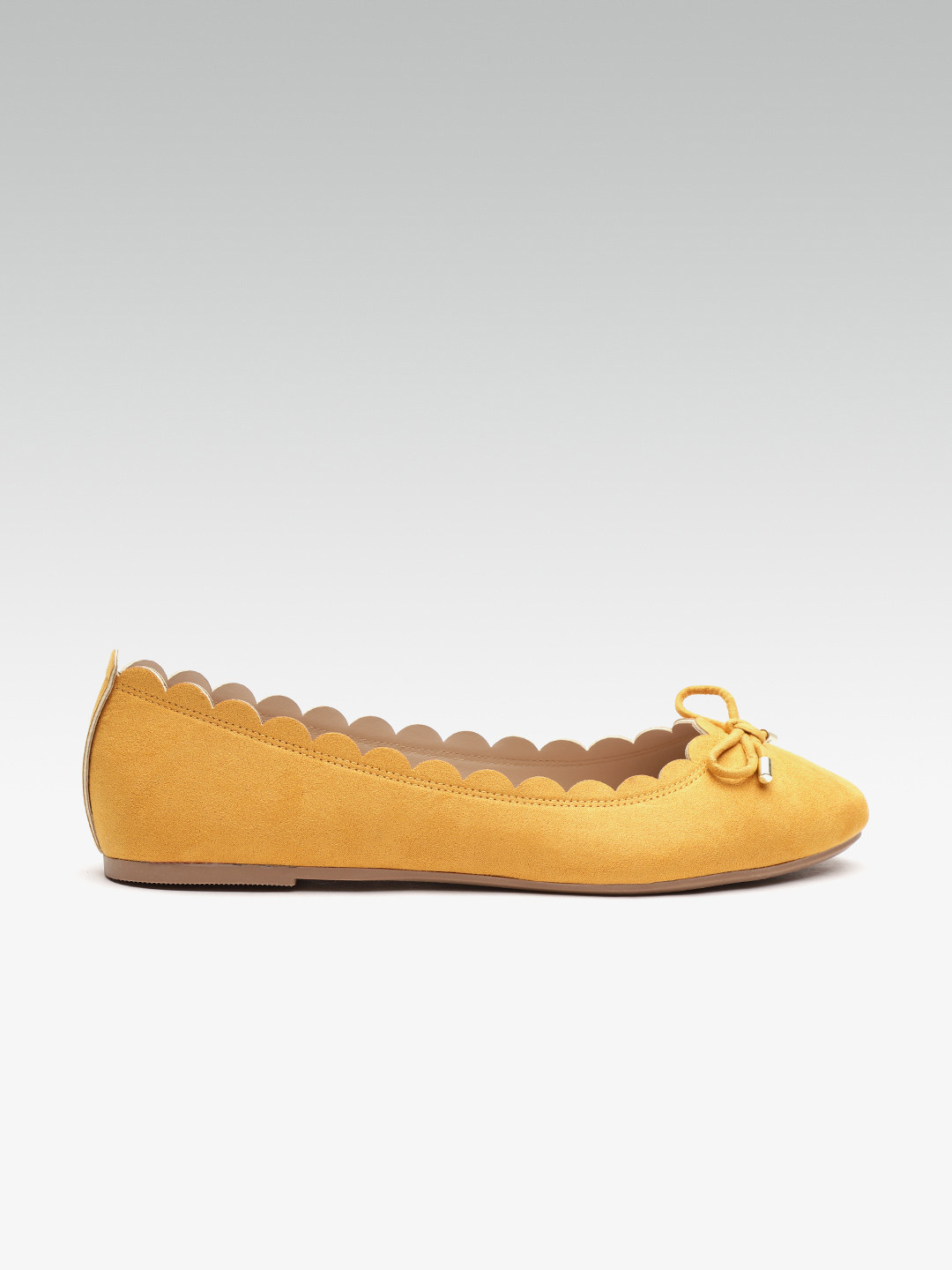 Buy DOROTHY PERKINS Women Mustard Yellow Solid Ballerinas Flats for Women 9266711 Myntra