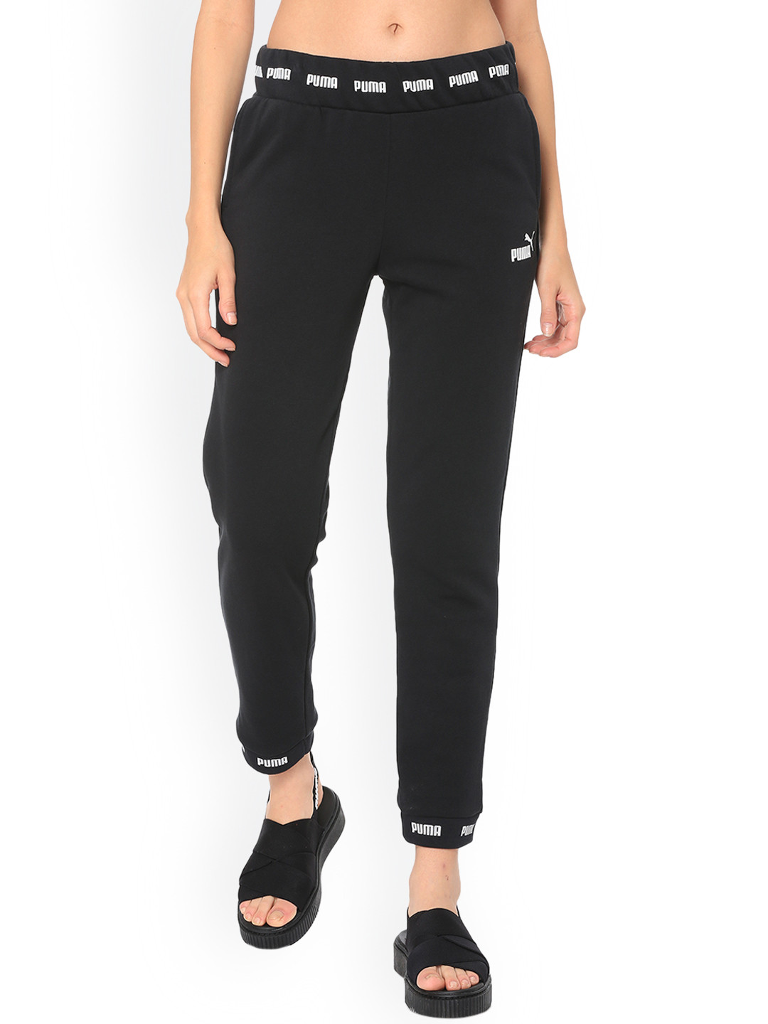 Buy Puma Women Black Solid Straight Fit Joggers Track Pants for Women