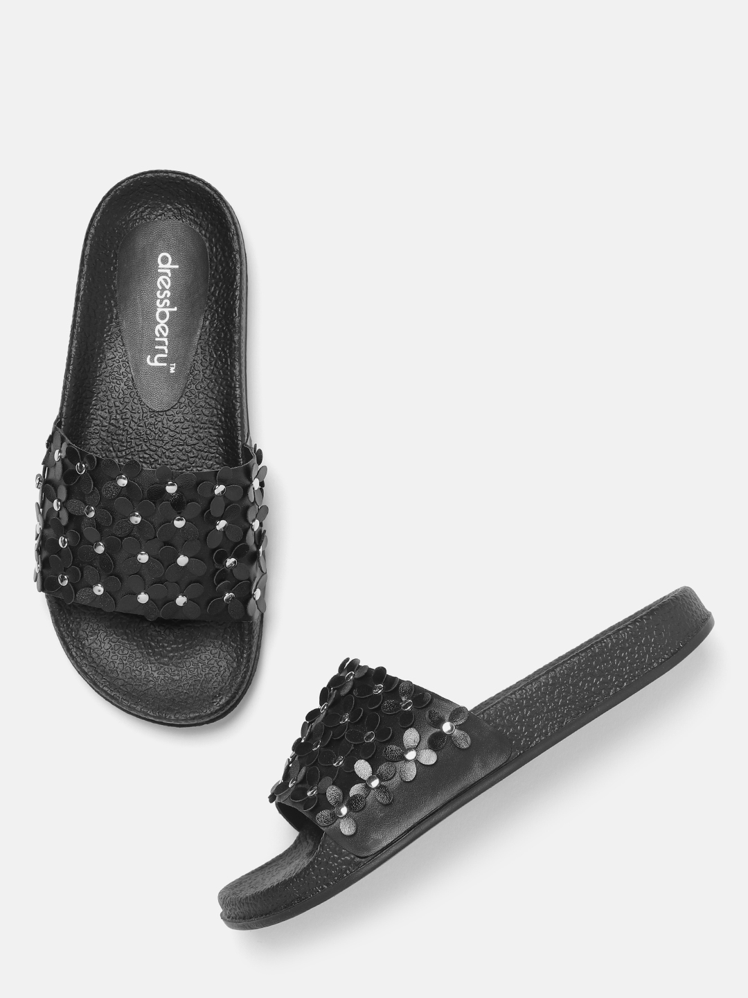 open toe flats myntra
