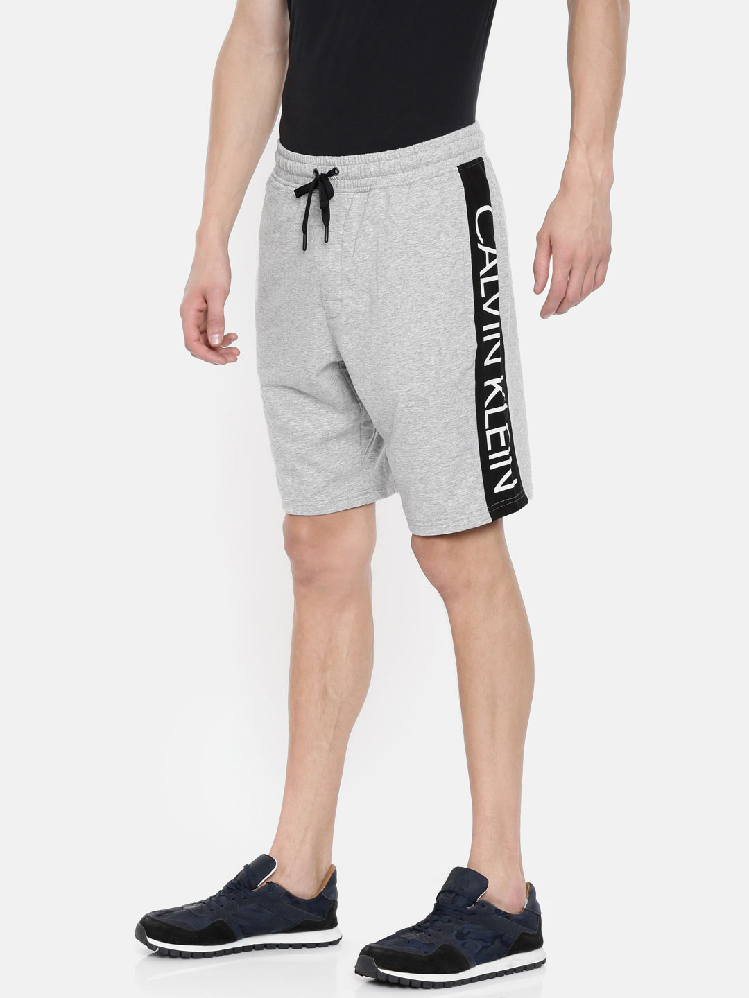 Buy Calvin Klein Underwear Men Grey Melange Solid Lounge Shorts