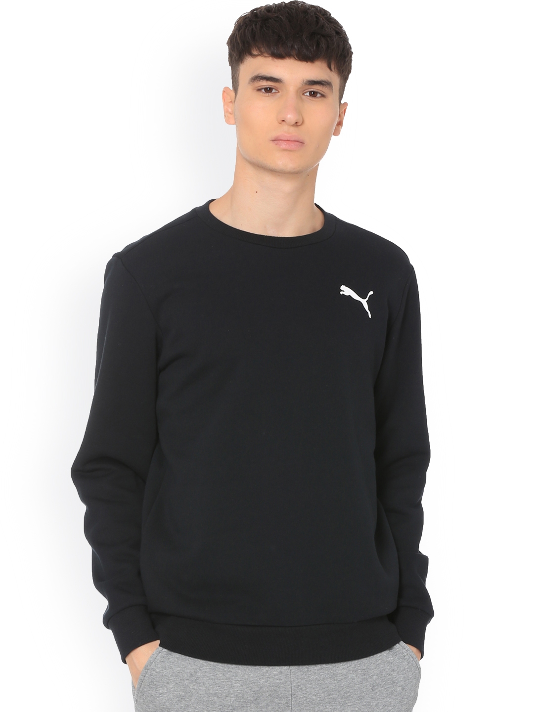 mens black puma sweatshirt