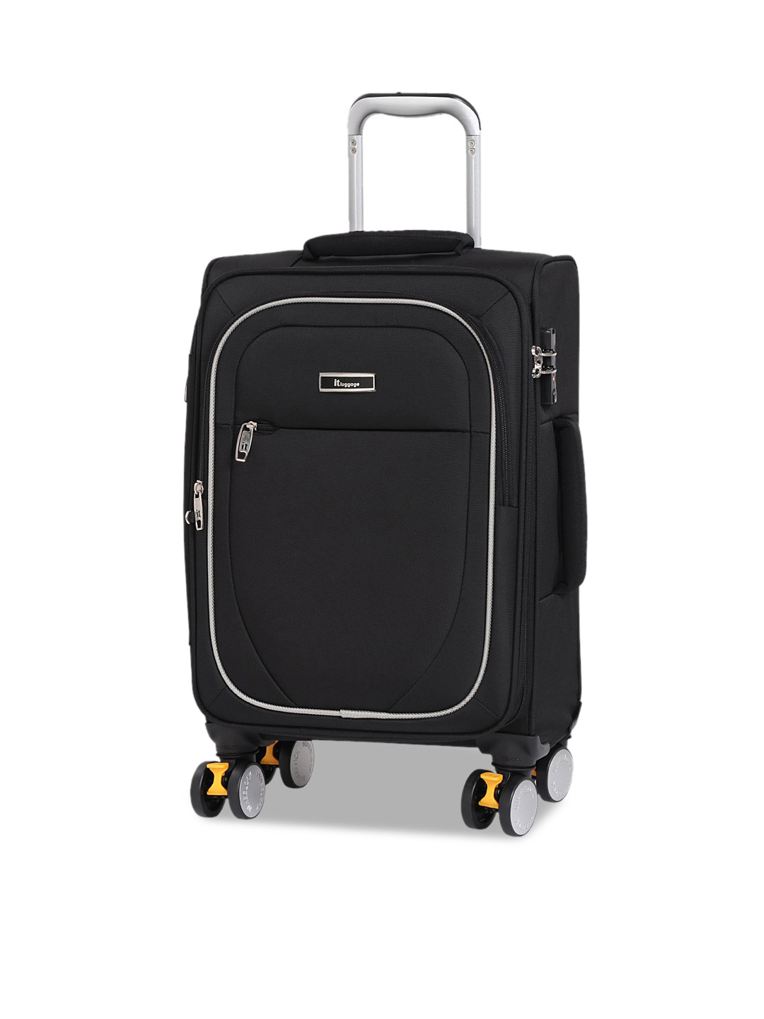 Buy IT Luggage Unisex Black Soft Sided Cabin Trolley Bag Trolley Bag