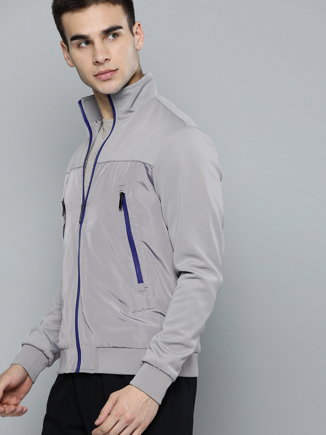 Buy Harvard Men Grey Solid Bomber Jackets for Men 9297579 Myntra