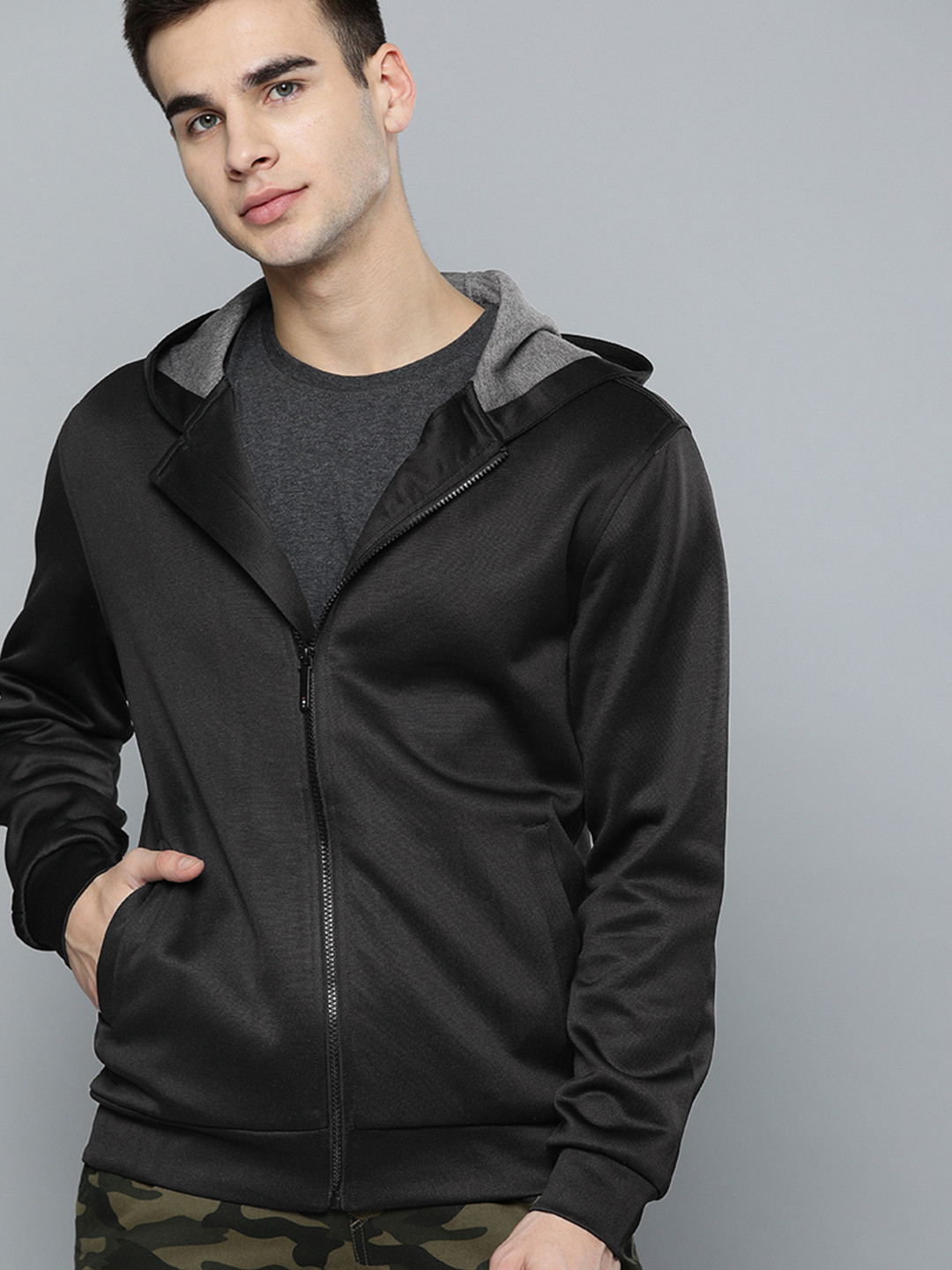 Buy Harvard Men Black Solid Bomber Jacket - Jackets for Men 9298083 | Myntra