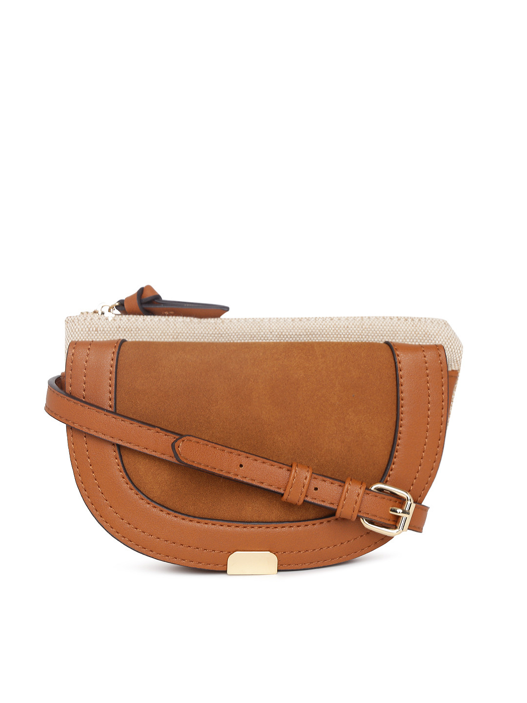 Buy Accessorize Tan Brown Colourblocked Sling Bag Handbags for Women 9302861 Myntra