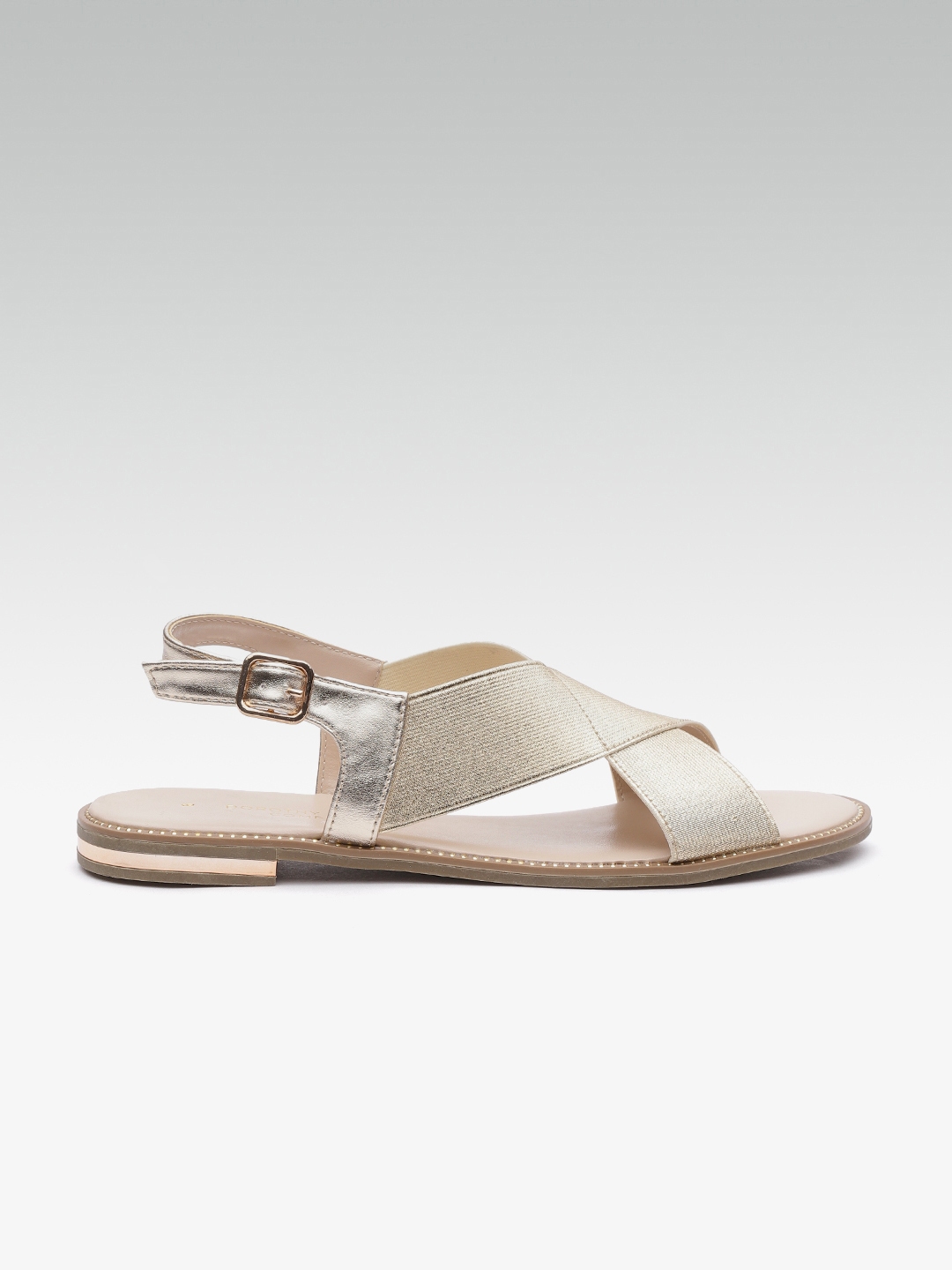 gold flats open toe