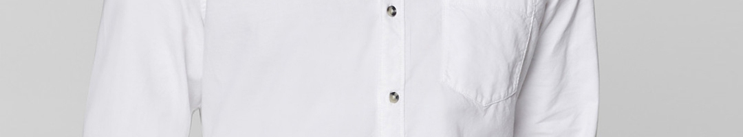 Buy ESPRIT Men White Slim Fit Solid Casual Shirt - Shirts for Men ...