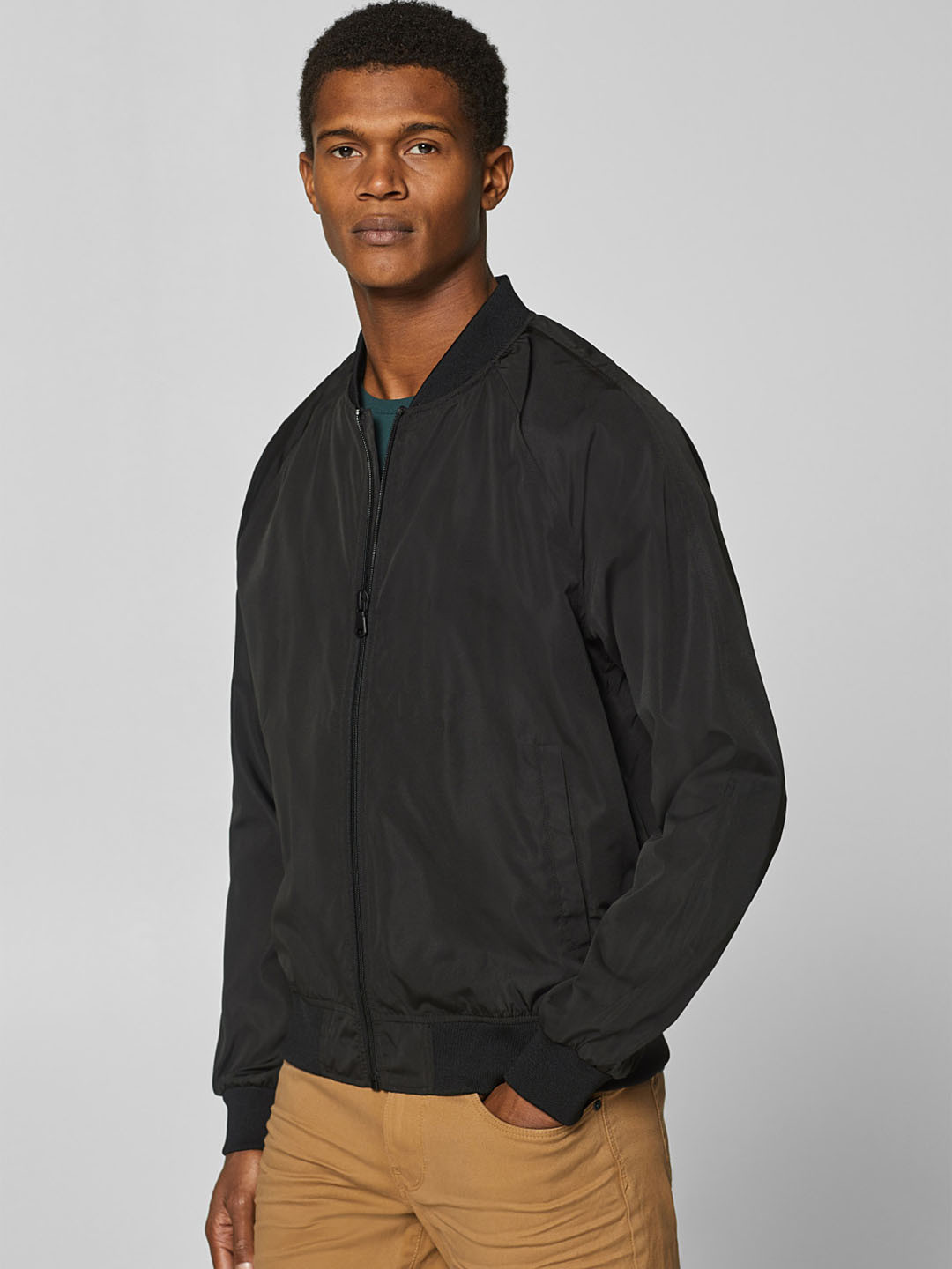 Buy ESPRIT Men Black Solid Bomber Jacket Jackets for Men 9307489 Myntra