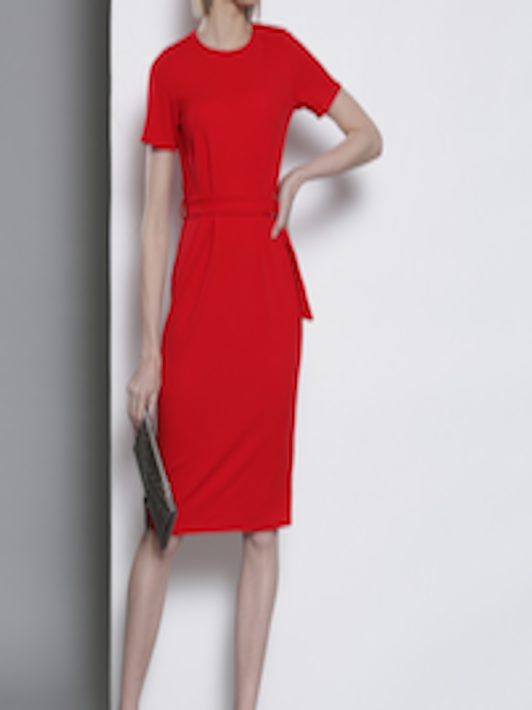 Buy DOROTHY PERKINS Women Red Solid Sheath Dress - Dresses for Women ...