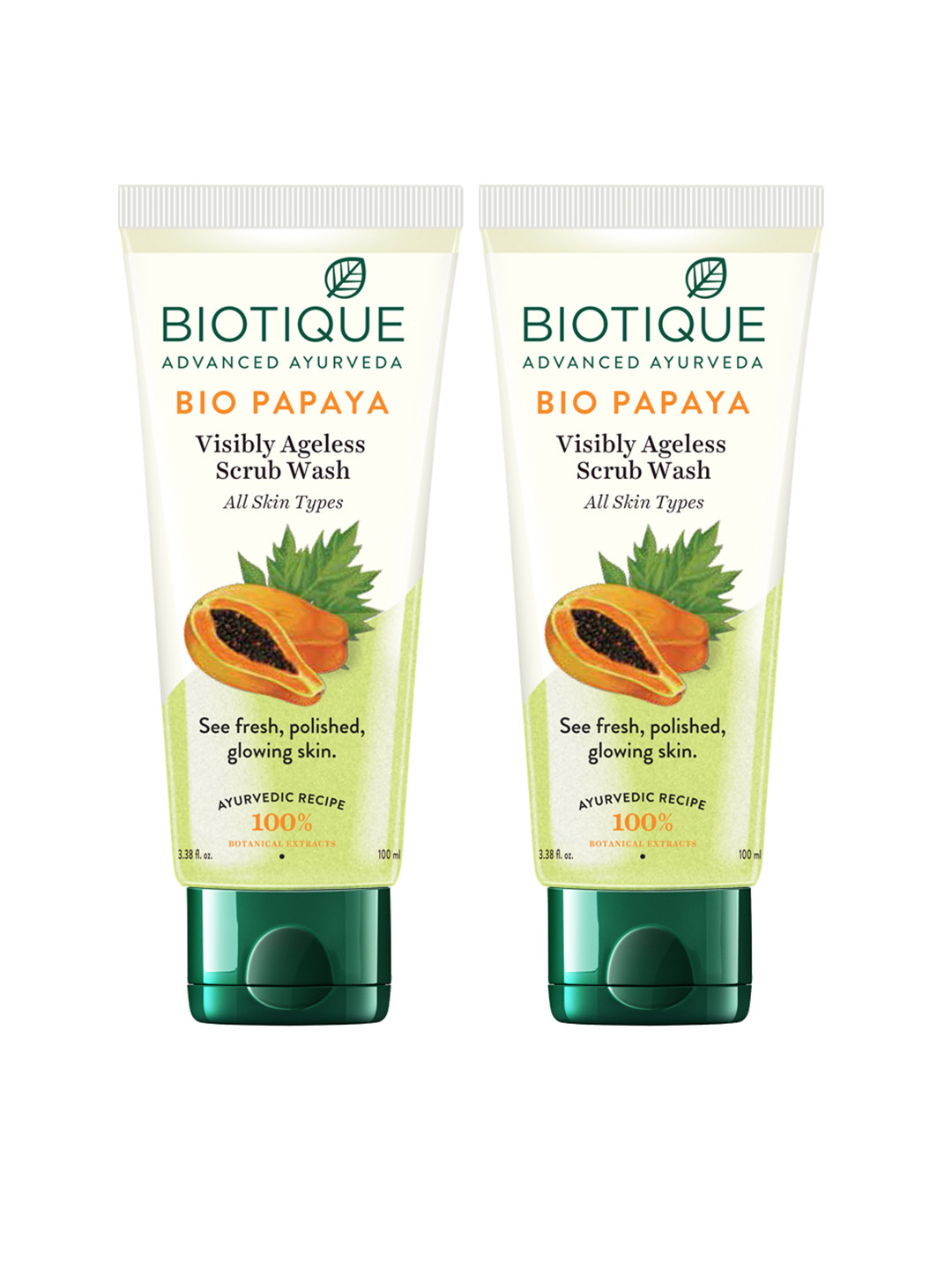 Buy Biotique Bio Pack Of 2 Papaya Exfoliating Face Wash Face Wash And