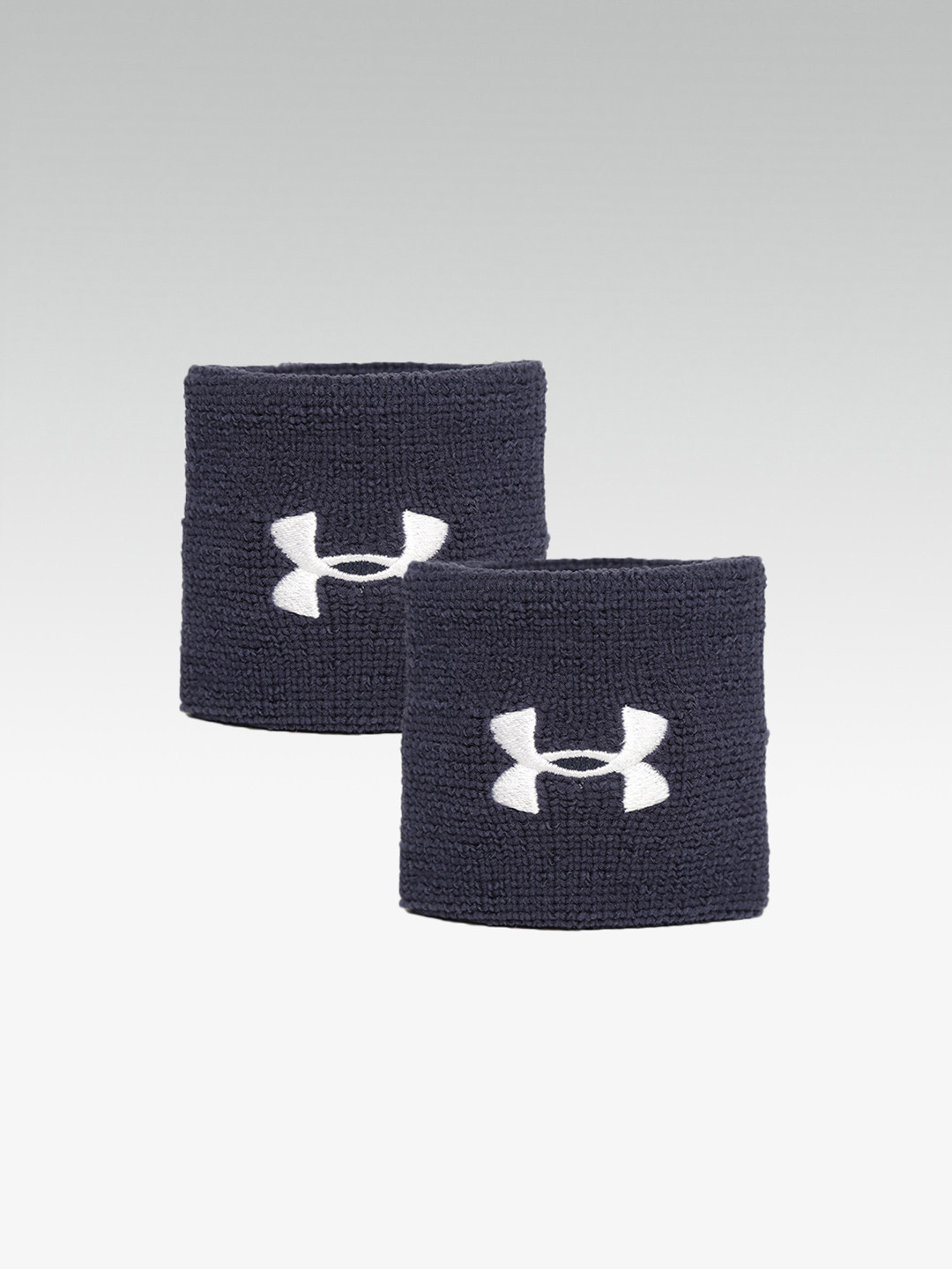 Buy UNDER ARMOUR Men Set Of 2 Navy Blue Performance Wristbands