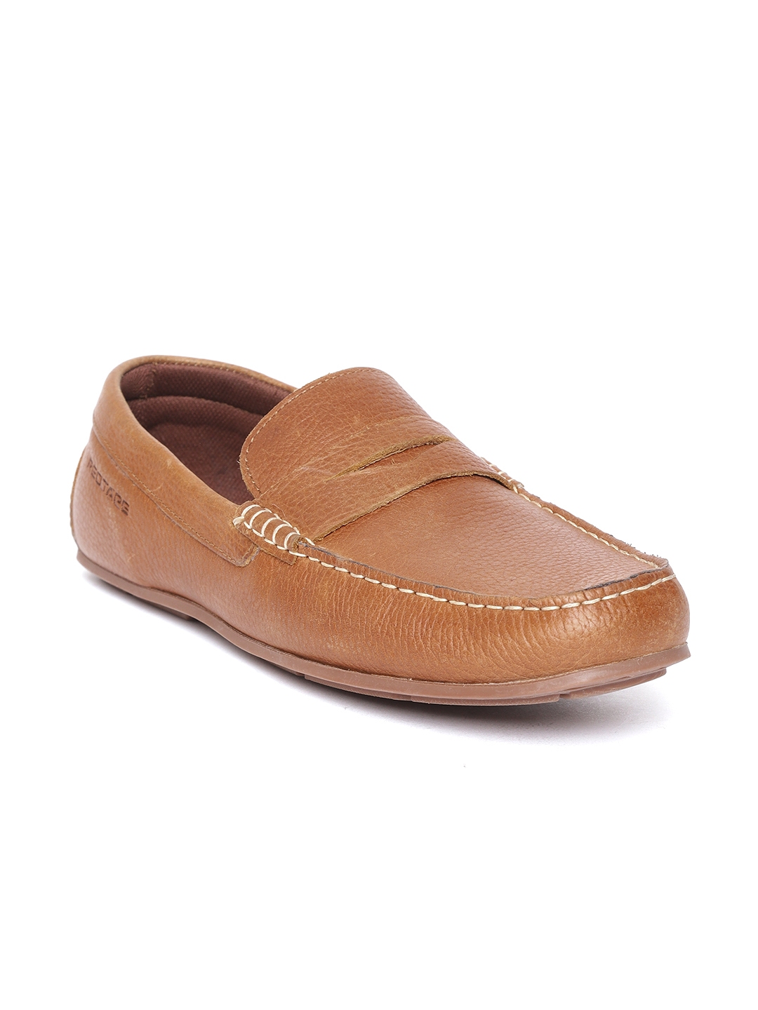 Buy Red Tape Men Tan Brown Leather Loafers - Casual Shoes for Men ...