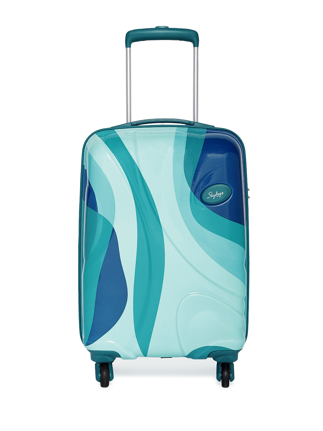 Buy Skybags Unisex Teal Blue Printed Hard Sided Cabin Trolley Bag Trolley Bag for Unisex
