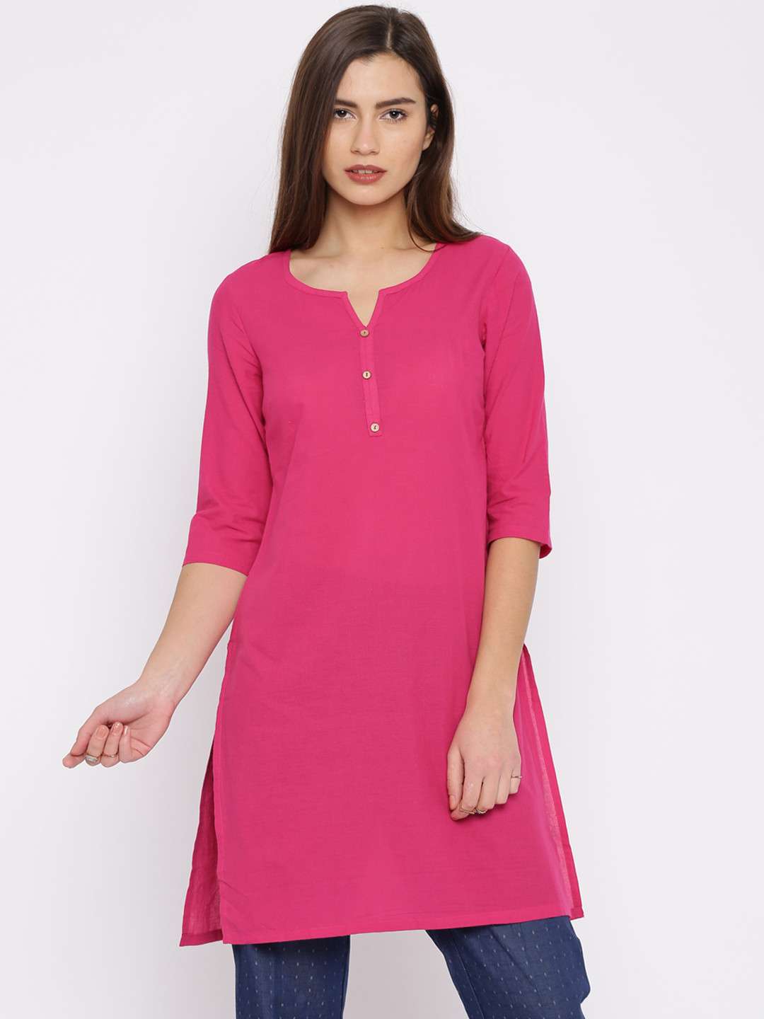 Buy Aurelia Pink Kurta - Kurtas for Women 935825 | Myntra