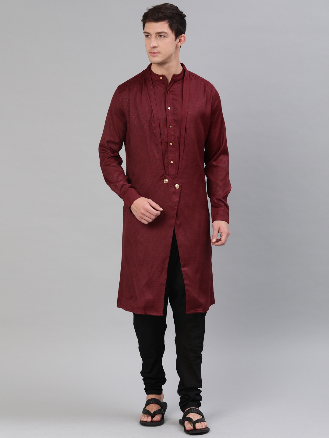anouk maroon kurta set
