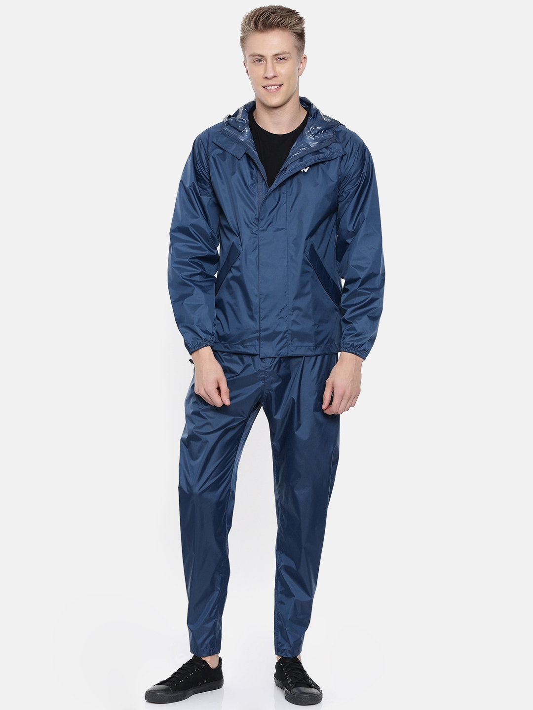 Buy Wildcraft Men Navy Blue Solid Rain Suit - Rain Suit ...