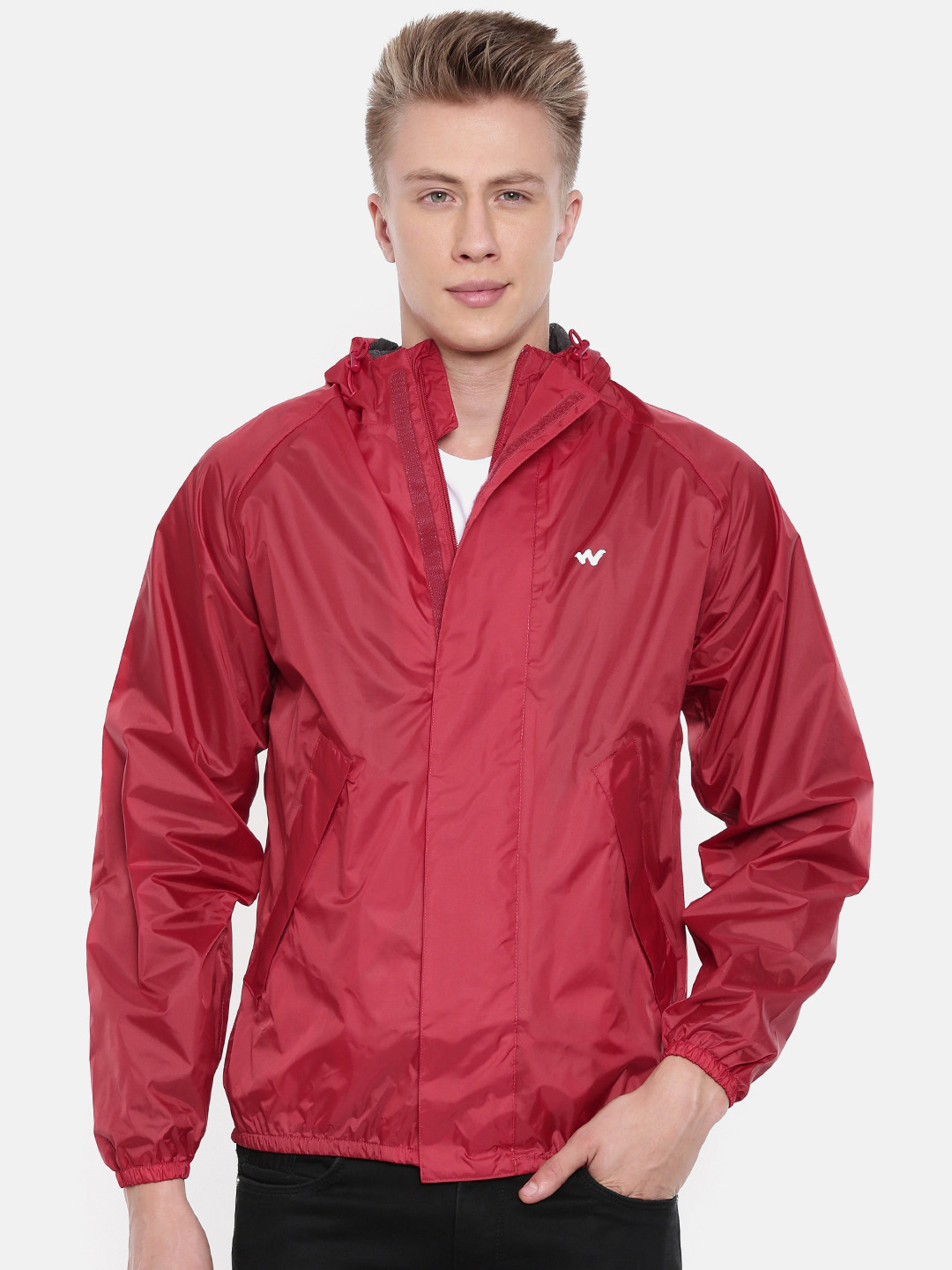 Buy Wildcraft Men Red Hooded Waterproof Rain Jacket Rain Jacket for