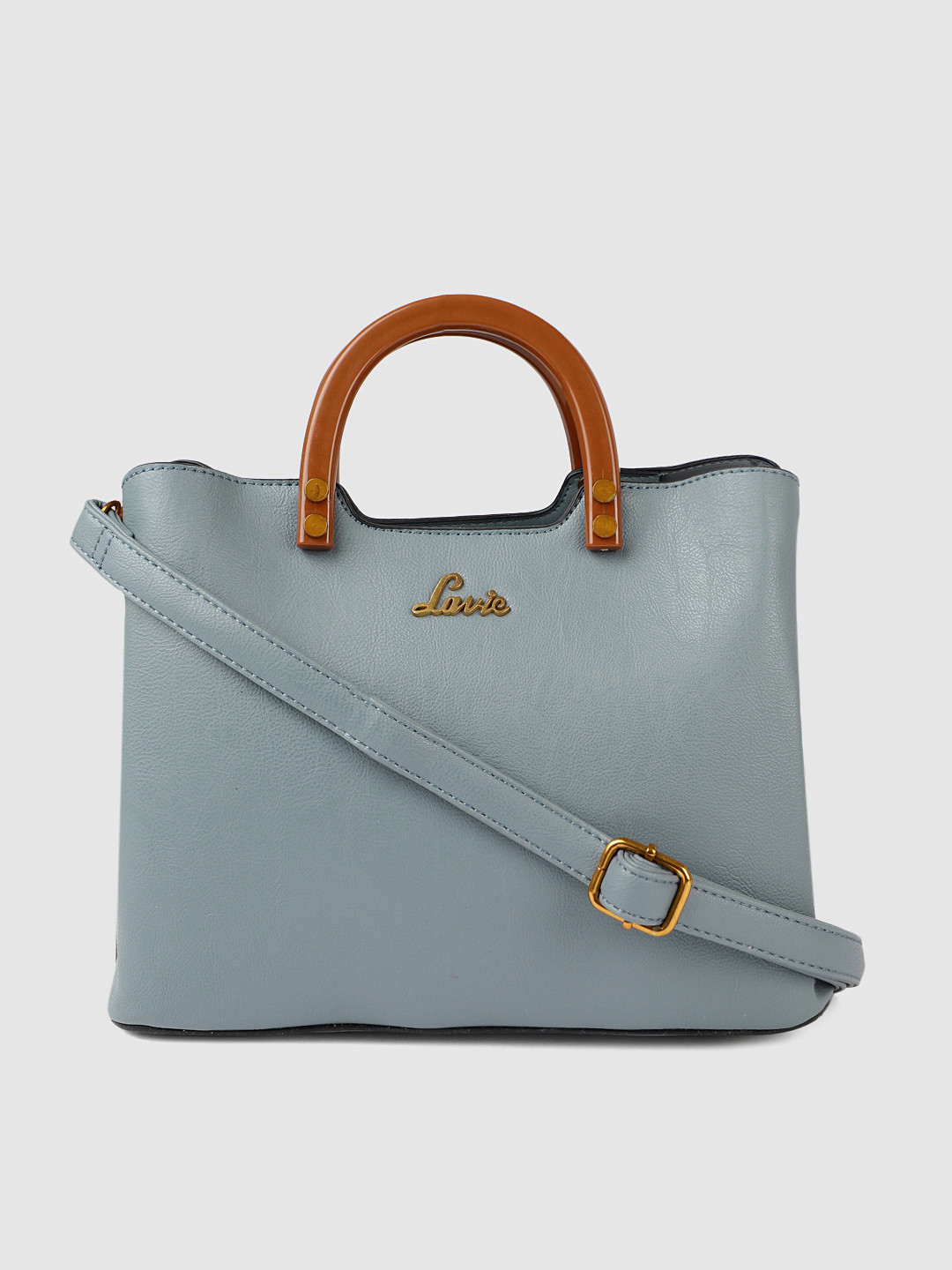 Buy Lavie Women Grey Solid Handheld Bag Handbags for Women 9373813