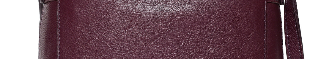 Buy Hidesign Purple Solid Leather Sling Bag - Handbags for Women 9374781 | Myntra