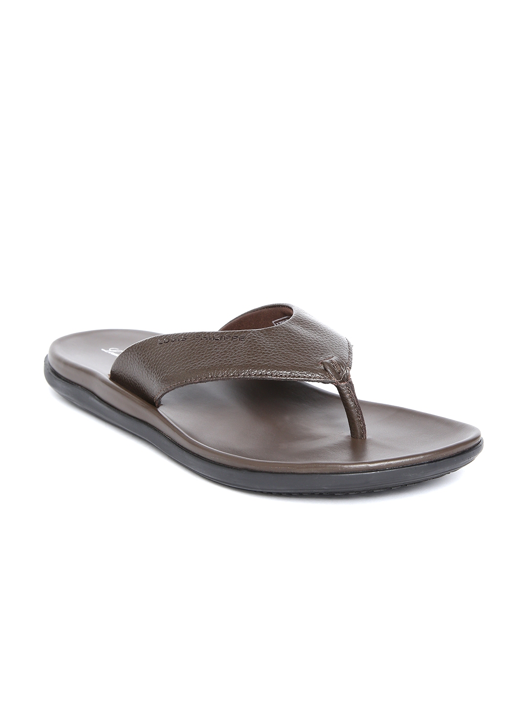 louis philippe men's leather sandals and floaters